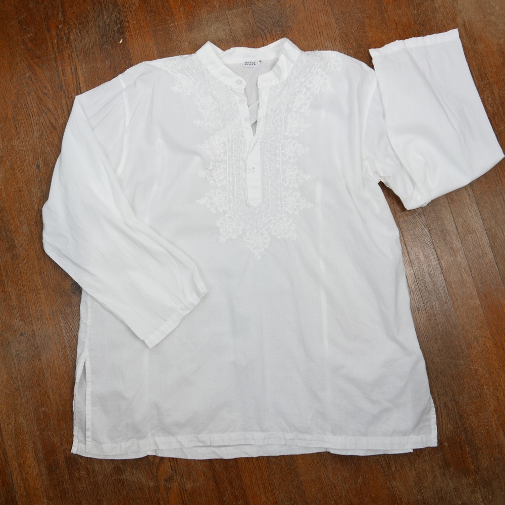 Cotton Lightweight Summer Cover w/Embroidery